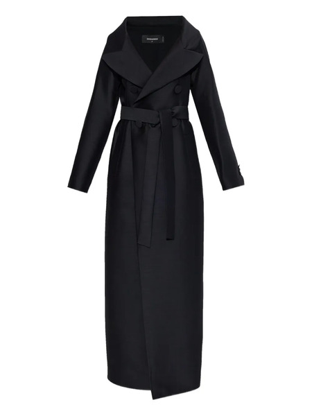  Dsquared2 Virgin Wool Double-breasted Coat - Black 