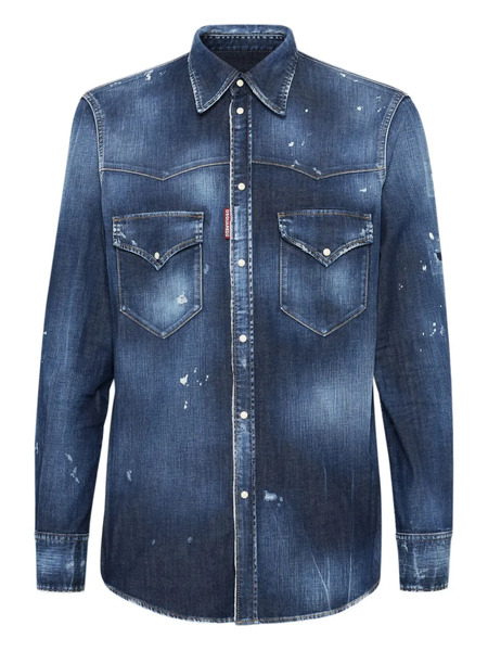  Dsquared2 Western-style Denim Shirt - Blue 