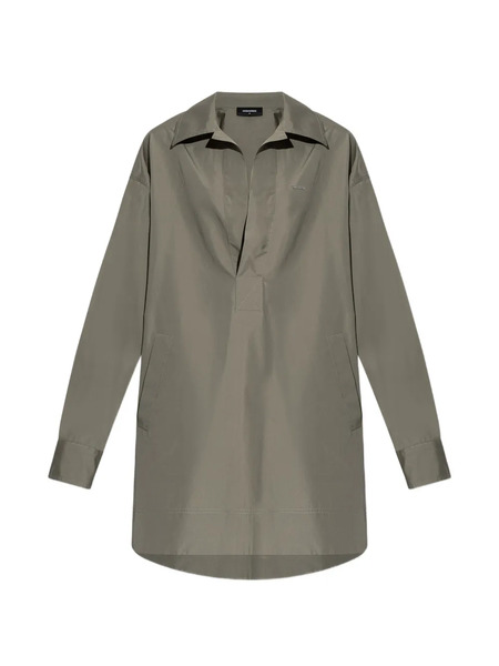  Dsquared2 Wingtip-collar Mini Dress - Grey 