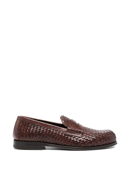  Dsquared2 Woven Classic Loafers - Brown 