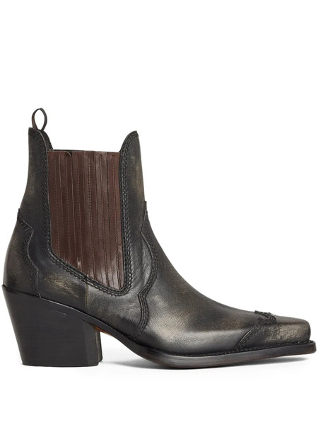  Dsquared2 X Magliano Leather Chelsea Boots - Black 