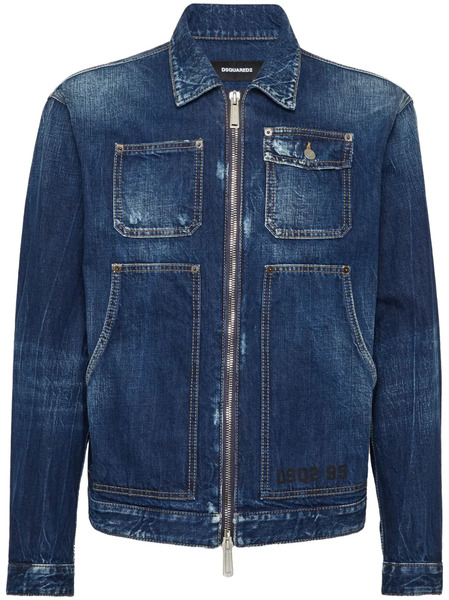 Dsquared2 Zippered Denim Jacket - Blue 