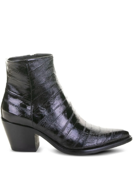  Ducanero Pointed-toe Leather Ankle Boots - Black 