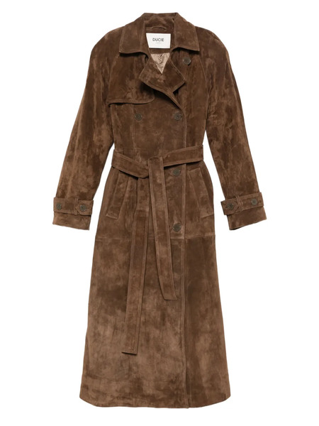  Ducie Corrin Suede Trench Coat - Brown 