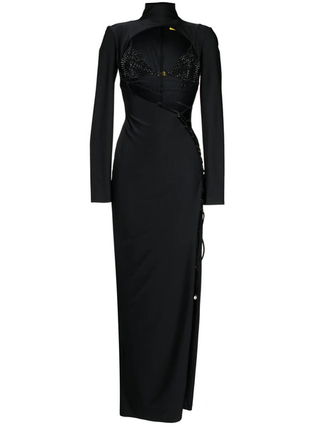  Dundas Open Front Criss-cross Dress - Black 