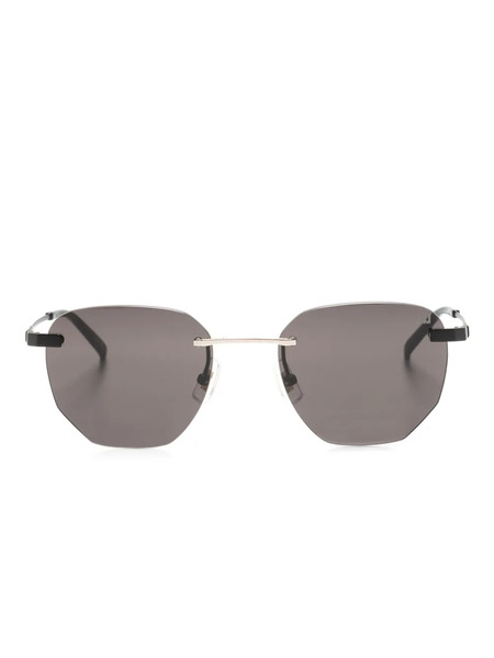  Dunhill Rimless Geometric-frame Sunglasses - Black 