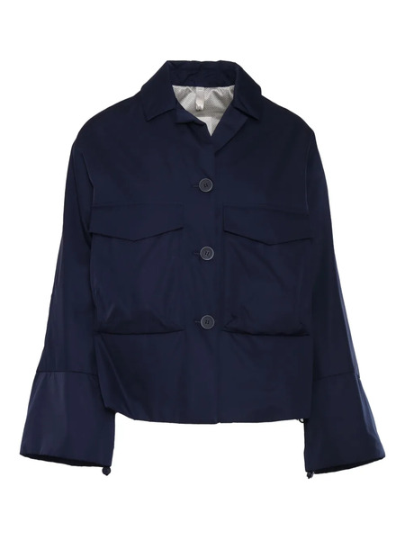  Duno Buttoned-up Flap-pocket Jacket - Blue 