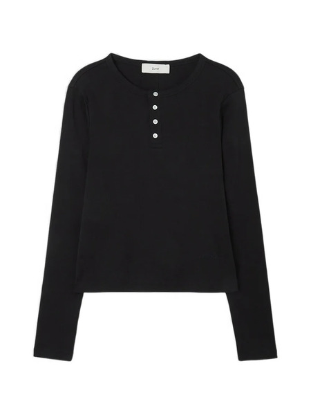  Dunst Buttoned Long-sleeve T-shirt - Black 