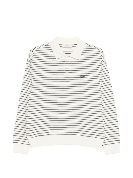  Dunst Striped Logo Polo Shirt - Neutrals 