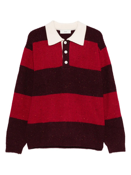  Dunst Striped Polo-neck Sweater - Red 