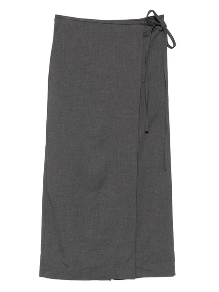  Dunst Wrap Tie-fastening Skirt - Grey 