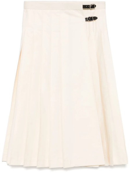  Durazzi Milano Pleated Midi Skirt - Neutrals 