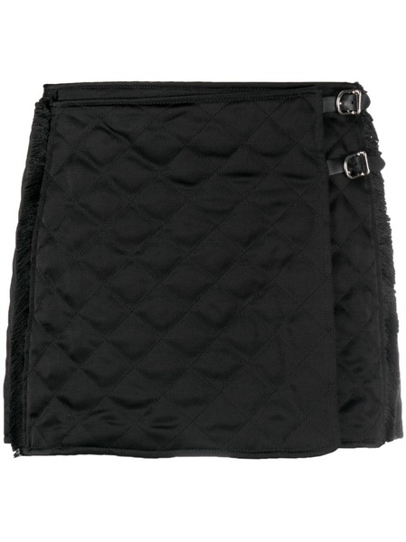  Durazzi Milano Quilted Wrap-style Mini Skirt - Black 