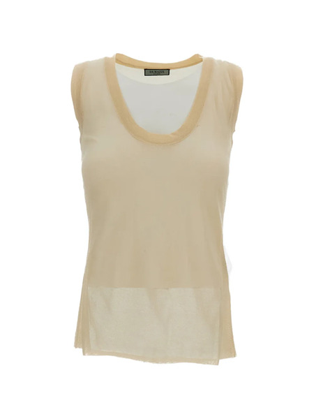  Durazzi Milano Scoop-neck Top - Neutrals 