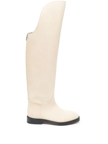  Durazzi Milano Suede Riding Boots - Neutrals 