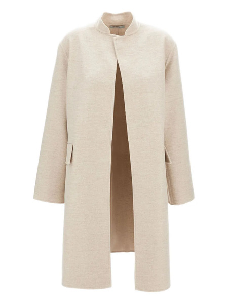  Dusan Flap Pocket Open Front Coat - Neutrals 