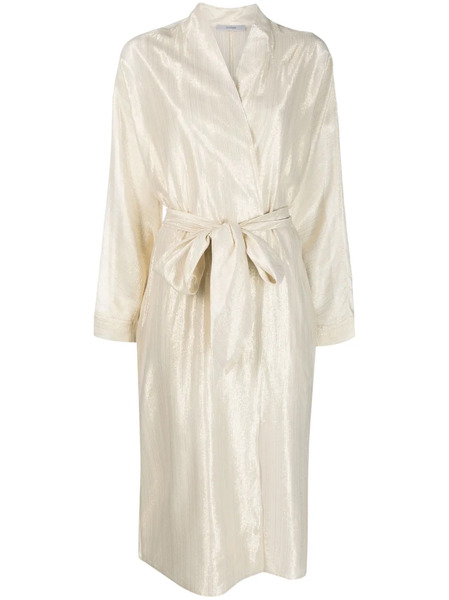  Dusan Metallic Belted Trench Coat - Neutrals 