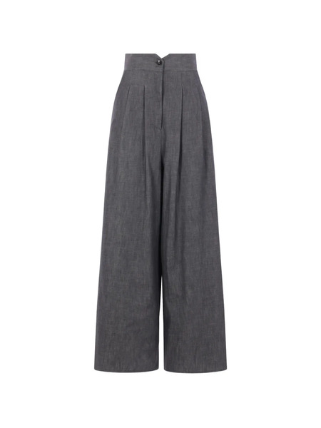  Dusan Pleated-detail Trousers - Grey 