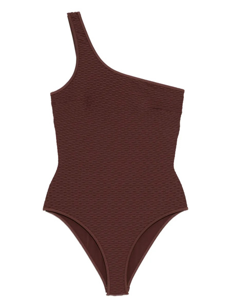  Duskii Asymmetric-neck Swimsuit - Brown 