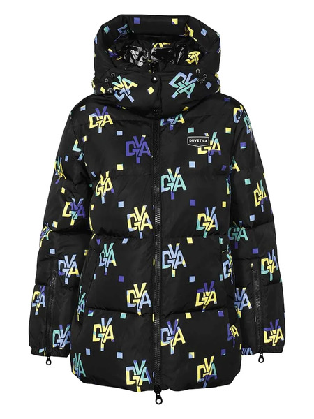  Duvetica Monogram-print Puffer Jacket - Black 
