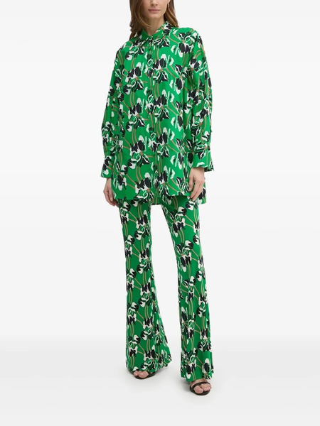  Dvf Diane Von Furstenberg Floral-print Shirt - Green 