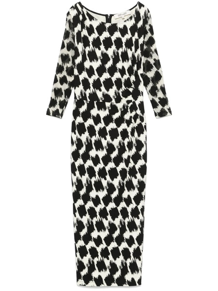  Dvf Diane Von Furstenberg Linea Midi Dress - Neutrals 
