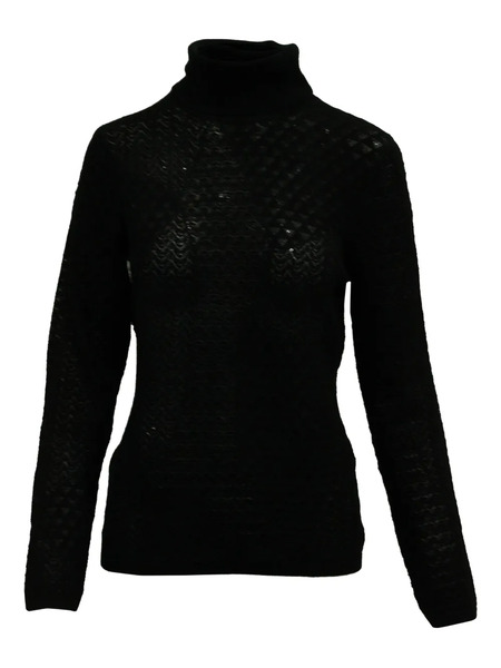  Dvf Diane Von Furstenberg Turtleneck Knit Sweater - Black 