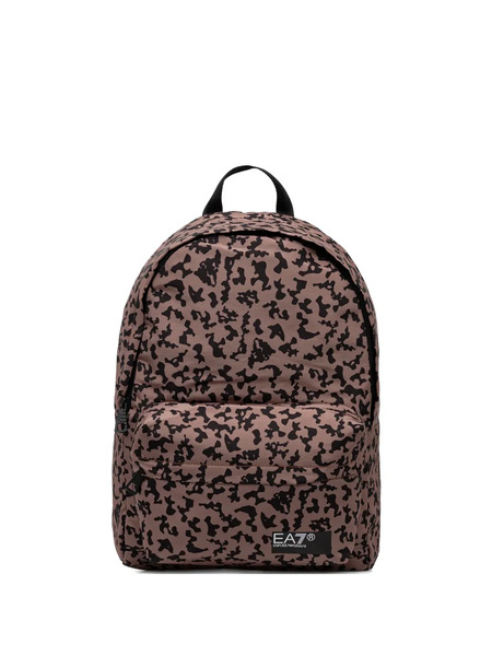  Ea7 Emporio Armani Printed Backpack - Brown 