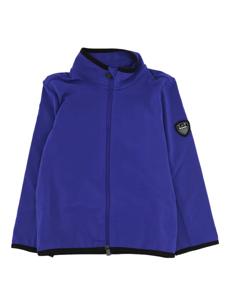  Ea7 Emporio Armani Zip-up Logo-patch Sweatshirt - Blue 