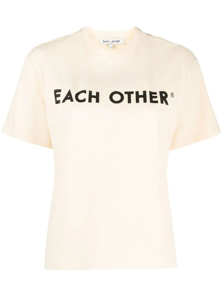  Each X Other Logo-print Cotton T-shirt - Yellow 