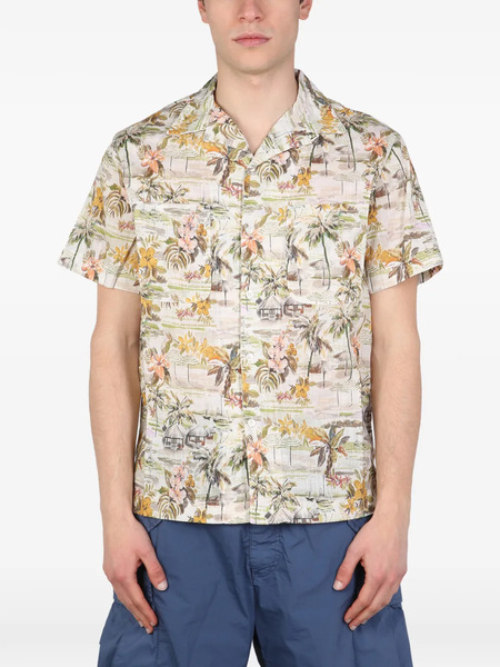  East Harbour Surplus Floral-print Pocket Shirt - Neutrals 