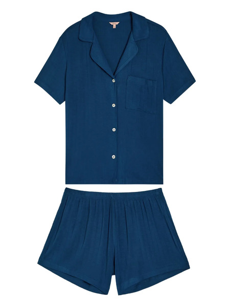  Eberjey Gisele Pocket Button Pajamas - Blue 