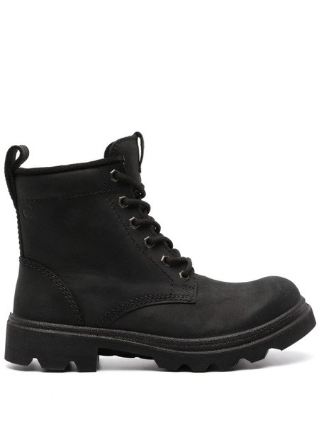  Ecco Grainer Lace-up Suede Boots - Black 