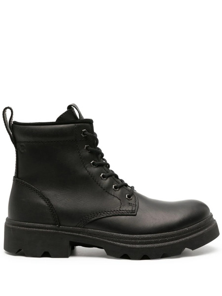  Ecco Grainer Logo-embossed Leather Boots - Black 
