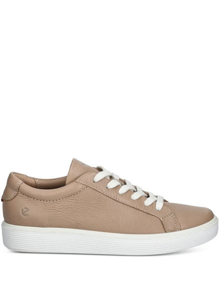  Ecco Soft 60 Leather Lace-up Sneakers - Neutrals 
