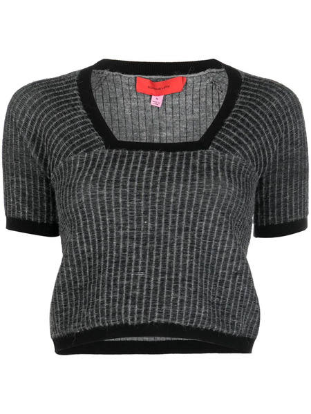  Eckhaus Latta Amoretto Cropped T-shirt - Grey 