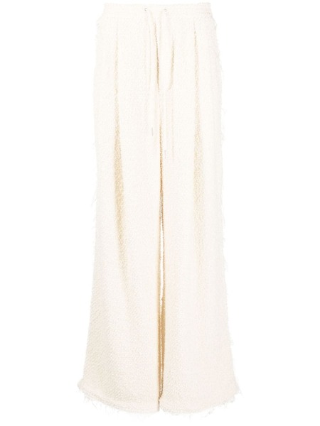  Eckhaus Latta Bouclé Wide-leg Trousers - Neutrals 