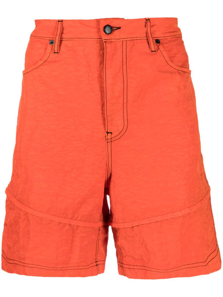  Eckhaus Latta Contrast Stitching Bermuda Shorts - Red 
