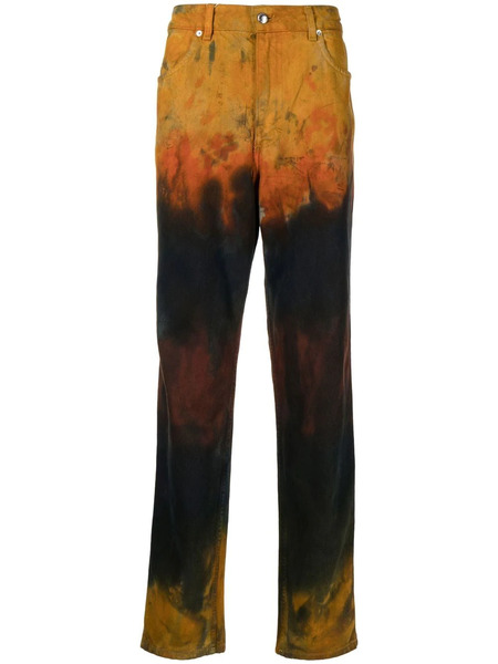 Eckhaus Latta Distressed Straight-leg Jeans - Multicolour 