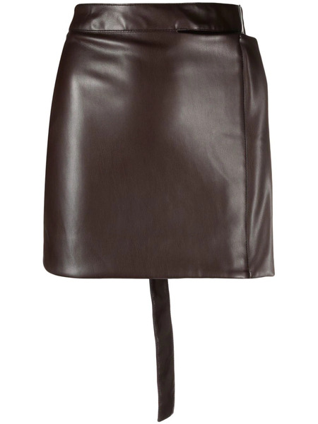  Eckhaus Latta High-waisted Belted Mini Skirt - Brown 