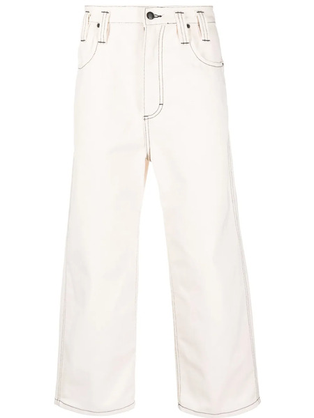  Eckhaus Latta Wide-leg Cropped Trousers - Neutrals 