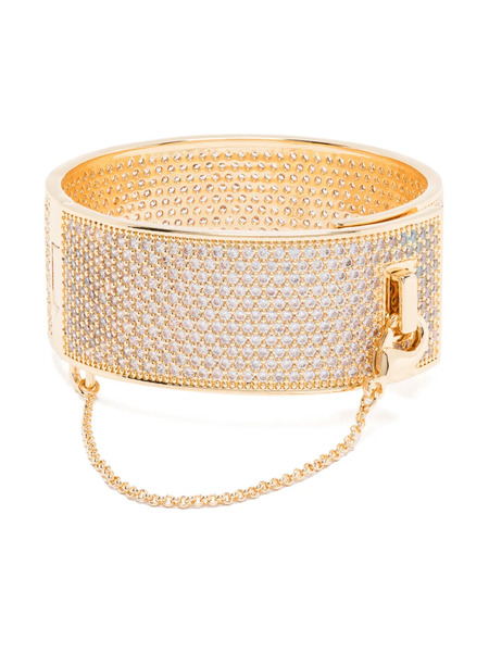  Eddie Borgo 12k Yellow Gold Pavé Safety Chain Cuff 