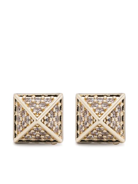  Eddie Borgo Pavé Pyramid Earrings - Gold 