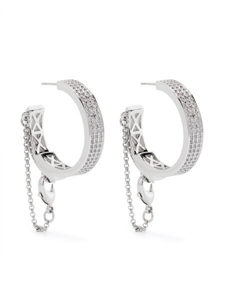  Eddie Borgo Pavé Safety Chain Earrings - Silver 