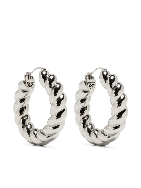  Eddie Borgo Rope Hoop Earrings - Silver 