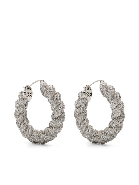  Eddie Borgo Rope Hoop Earrings - Silver 