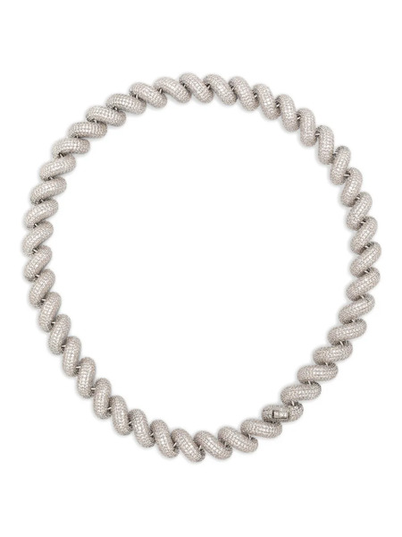  Eddie Borgo Rope Pavé Necklace - Silver 