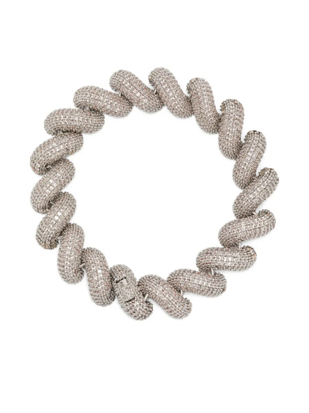  Eddie Borgo Torsade Pavé Bracelet - Silver 