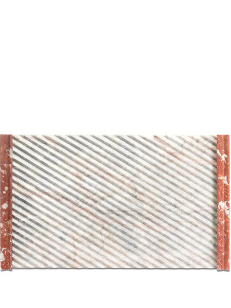 Editions Milano Large Versi Marble Tray - Red 