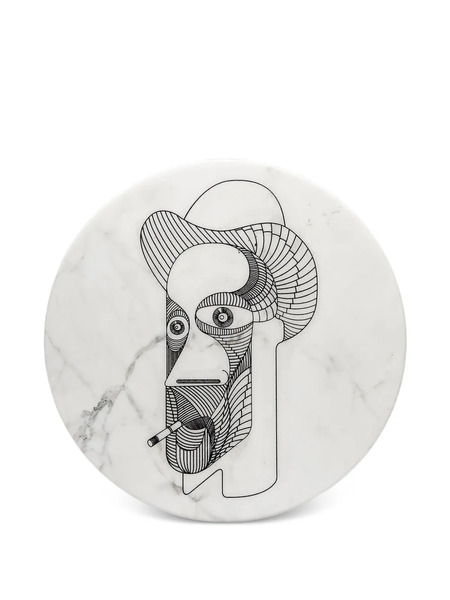  Editions Milano Marblelous Vi Marble Plate - White 